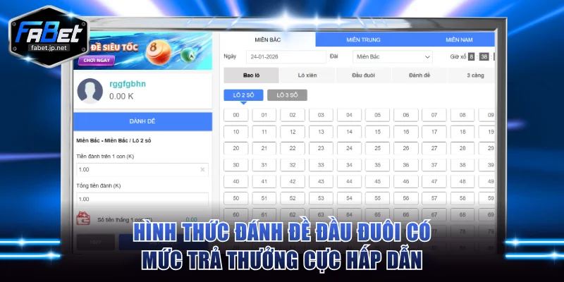 Hình thức đánh đề đầu đuôi có mức trả thưởng cực hấp dẫn