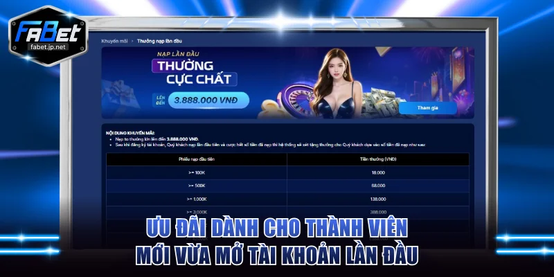 Ưu đãi dành cho thành viên mới vừa mở tài khoản lần đầu